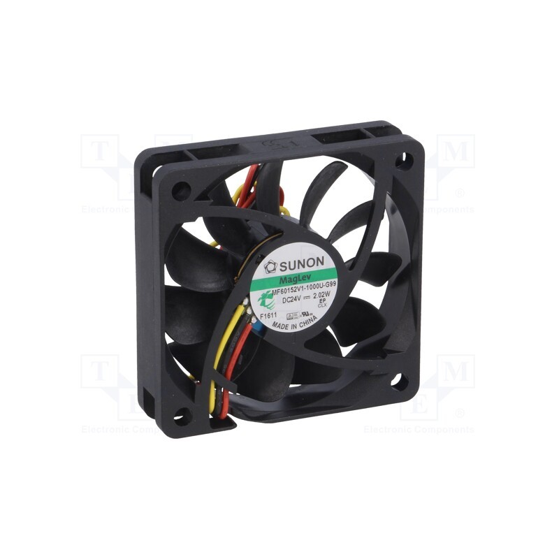 1 pcs x SUNON - MF60152V1-1000U-G99 - Fan: DC, axial, 24VDC, 60x60x15mm, 44.85m3/h, 34.2dBA, Vapo, 4700rpm