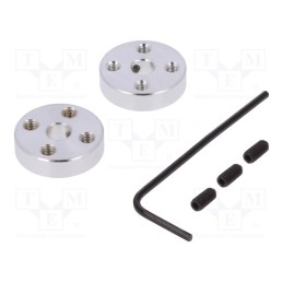 1 set x POLOLU - ALUMINUM MOUNTING HUB FOR 5MM SHAFT M3 H - Bracket wheel, Kit: adapter,allen wrench,mounting screws, 2pcs.