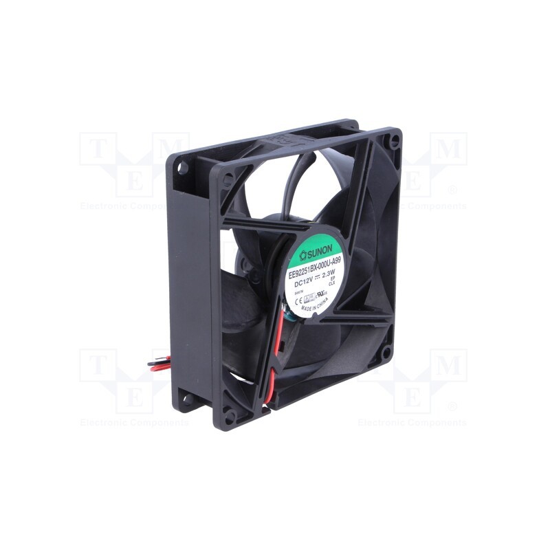1 pcs x SUNON - EE92251BX-000U-A99 - Fan: DC, axial, 12VDC, 92x92x25mm, 93.5m3/h, 37.5dBA, ball bearing