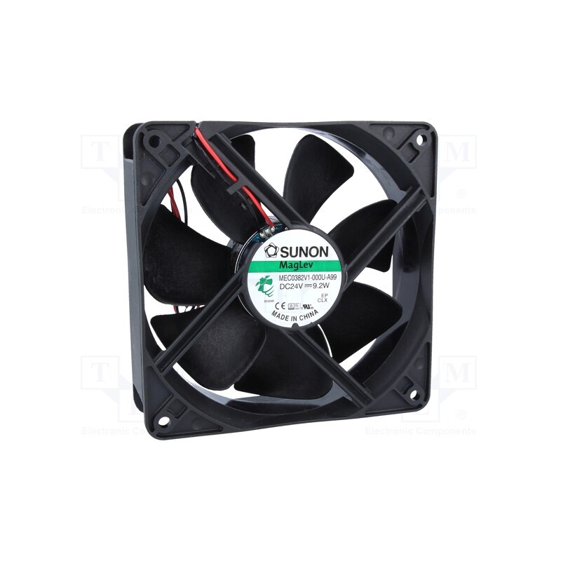 1 pcs x SUNON - MEC0382V1-000U-A99 - Fan: DC, axial, 24VDC, 120x120x38mm, 234.4m3/h, 48dBA, Vapo, 24AWG