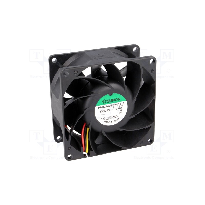 1 pcs x SUNON - PMD2408PMB1-A.(2).F.GN - Fan: DC, axial, 24VDC, 80x80x38mm, 143m3/h, 55.2dBA, ball bearing