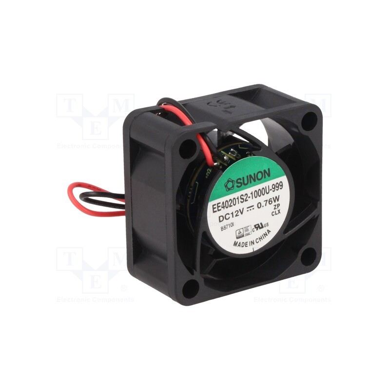 1 pcs x SUNON - EE40201S2-1000U-999 - Fan: DC, axial, 12VDC, 40x40x20mm, 13.01m3/h, 21dBA, slide bearing