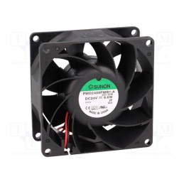 1 pcs x SUNON - PMD2408PMB1-A(2).GN - Fan: DC, axial, 24VDC, 80x80x38mm, 143m3/h, 55.2dBA, ball bearing
