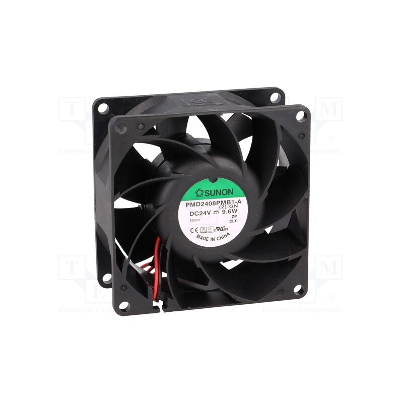 1 pcs x SUNON - PMD2408PMB1-A(2).GN - Fan: DC, axial, 24VDC, 80x80x38mm, 143m3/h, 55.2dBA, ball bearing