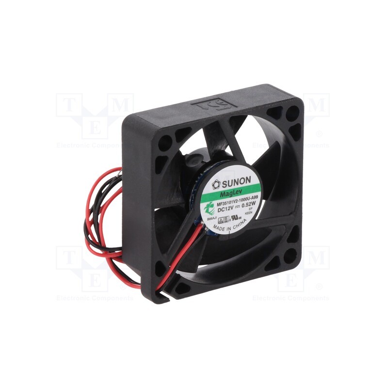1 pcs x SUNON - MF35101V2-1000U-A99 - Fan: DC, axial, 12VDC, 35x35x10mm, 10.99m3/h, 21.8dBA, Vapo, 7500rpm