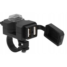 USB charger for handlebars, power supply 3 1a motorcycle