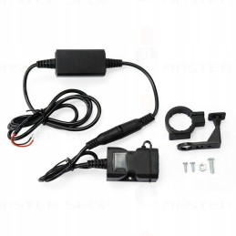 USB charger for handlebars, power supply 3 1a motorcycle