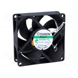 1 pcs x SUNON - MA2082-HVL.GN - Fan: AC, axial, 230VAC, 80x80x25mm, 67.1m3/h(±5%), 32.8dBA, Vapo