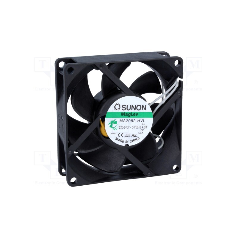 1 pcs x SUNON - MA2082-HVL.GN - Fan: AC, axial, 230VAC, 80x80x25mm, 67.1m3/h(±5%), 32.8dBA, Vapo