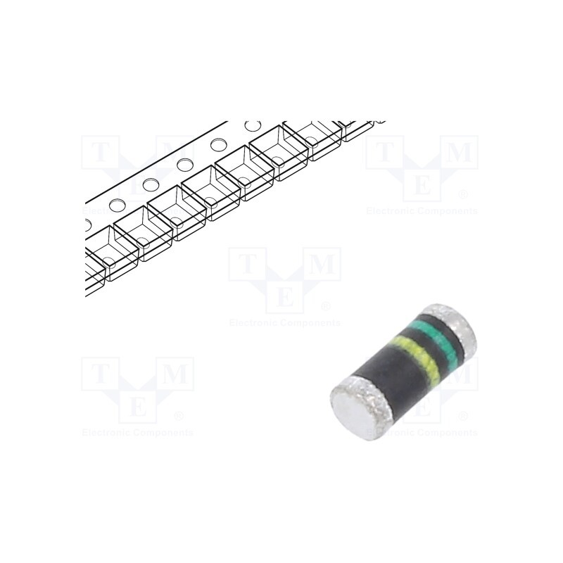 5 pcs x VISHAY - BYM07-400-E3/83 - Diode: rectifying, SMD, 400V, 0.5A, 50ns, DO213AA, Ufmax: 1.35V