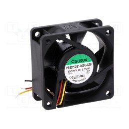 1 pcs x SUNON - PE60252B1-000U-G99 - Fan: DC, axial, 24VDC, 60x60x25mm, 61.16m3/h, 44dBA, ball bearing