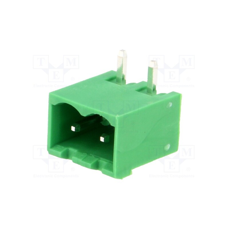 25 pcs x ADAM TECH - EBQA-02-C-C - Pluggable terminal block, 5mm, ways: 2, angled, socket, male, THT