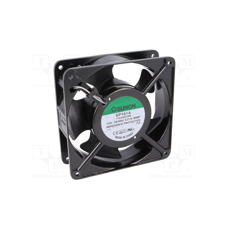 1 pcs x SUNON - SP101A1123HST.GN - Fan: AC, axial, 115VAC, 120x120x38mm, 144.41m3/h, 48dBA, 2550rpm