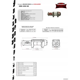 Dragon 4500 2 1t 12v winch for quad