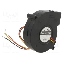 1 pcs x SANYO DENKI - 9BD12SC6-1 - Fan: DC, blower, 12VDC, Ø76x20mm, 17.4m3/h, 43dBA, ball bearing