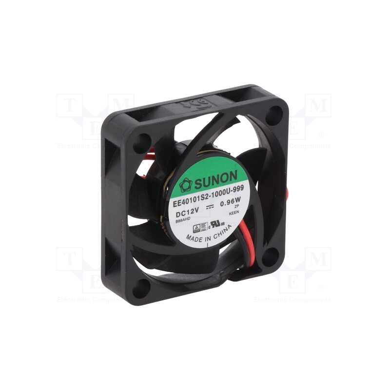 1 pcs x SUNON - EE40101S2-1000U-999 - Fan: DC, axial, 12VDC, 40x40x10mm, 11.99m3/h, 23dBA, slide bearing