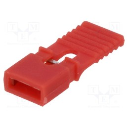 20 pcs x NINIGI - JUMPER- - Jumper, pin strips, female, with holder, 2.54mm, 1x2, red