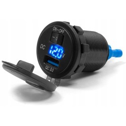 Motorcycle usb socket 12v usb 3 1a ip54 led