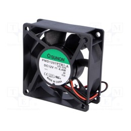 1 pcs x SUNON - PMD1207PTB1-A.(2).GN - Fan: DC, axial, 12VDC, 70x70x25mm, 83.25m3/h, 45dBA, ball bearing