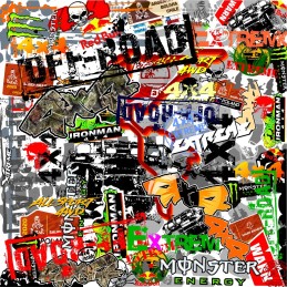 New 4x4 off road stickerbomb foil by the meter