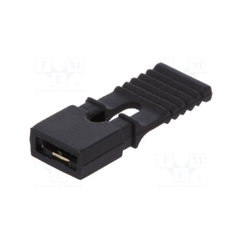 20 pcs x NINIGI - JUMPER-H/B - Jumper, pin strips, female, with holder, 2.54mm, 1x2, black