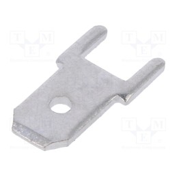 20 pcs x NINIGI - LS1560 - Terminal: flat, 4.8mm, 0.8mm, male, THT, brass, silver plated