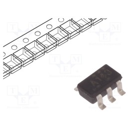 1 pcs x TEXAS INSTRUMENTS - SN74AHC1G14DBVR - IC: digital, NOT, Ch: 1, SMD, SOT23-5, 2÷5.5VDC, -40÷125°C,