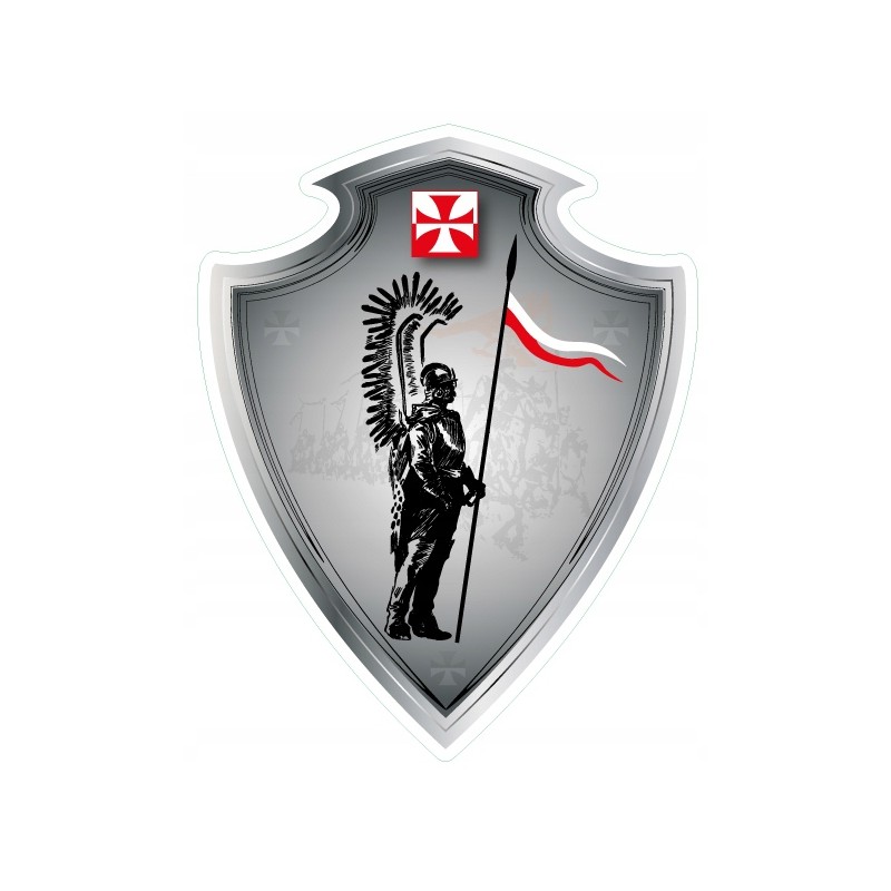 Polish hussar reflective hussar sticker