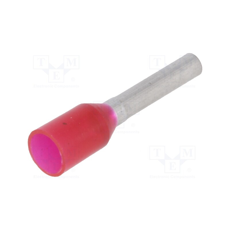20 pcs x WEIDMu00dcLLER - 9019080000 H1,0/14D R - Tip: bootlace ferrule, insulated, copper, 1mm2, 8mm, tinned, red