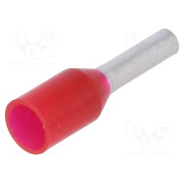 20 pcs x WEIDMu00dcLLER - 9019070000 H1,0/12D R - Tip: bootlace ferrule, insulated, copper, 1mm2, 6mm, tinned, red