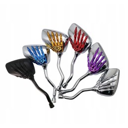 Mirrors chrome quad motor hand skeleton m8 m10