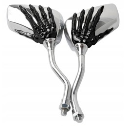 Mirrors chrome quad motor hand skeleton m8 m10