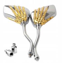 Mirrors chrome quad motor hand skeleton m8 m10