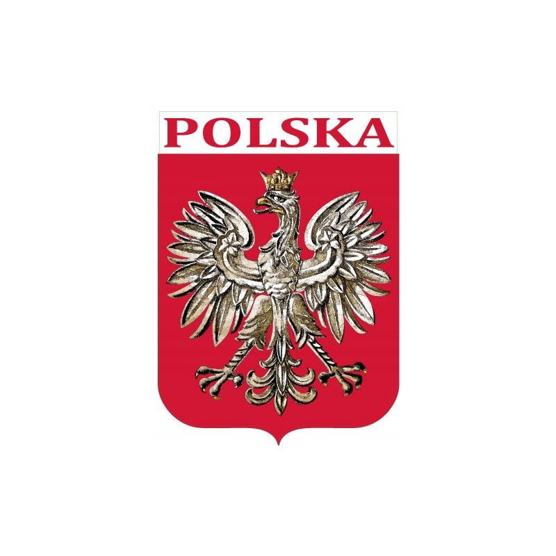 Eagle emblem of Poland II Polish Republic, reflective sticker