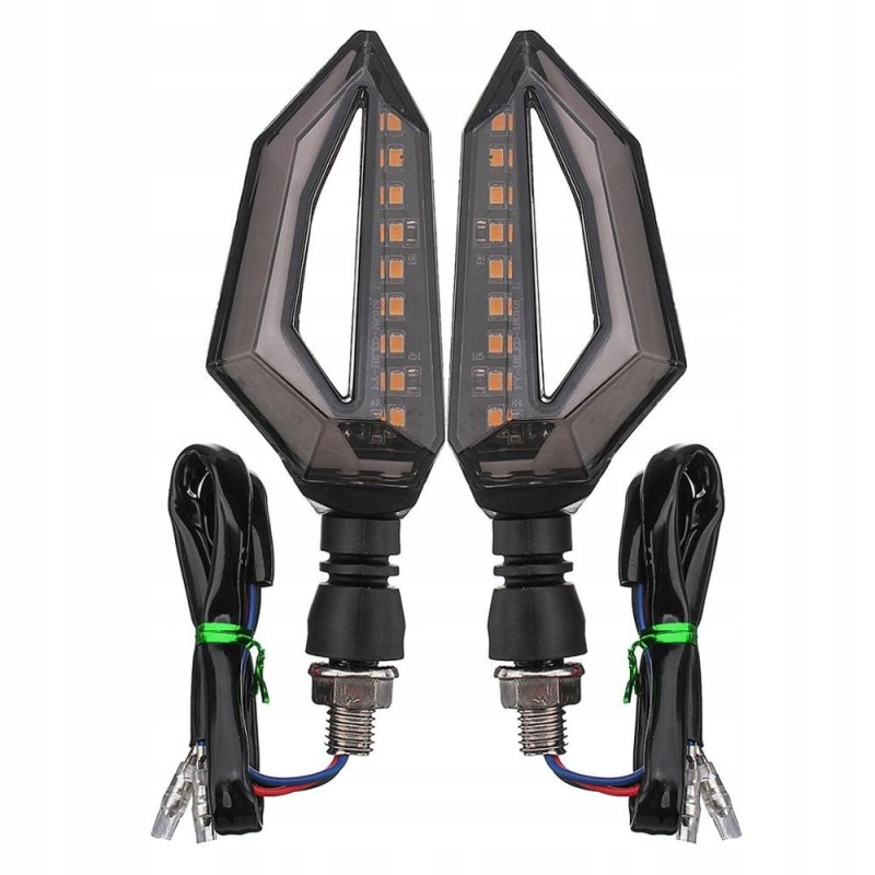 LED turn signals with white light front, 2 pcs