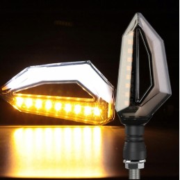 LED turn signals with white light front, 2 pcs