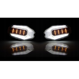 LED turn signals with white light front, 2 pcs