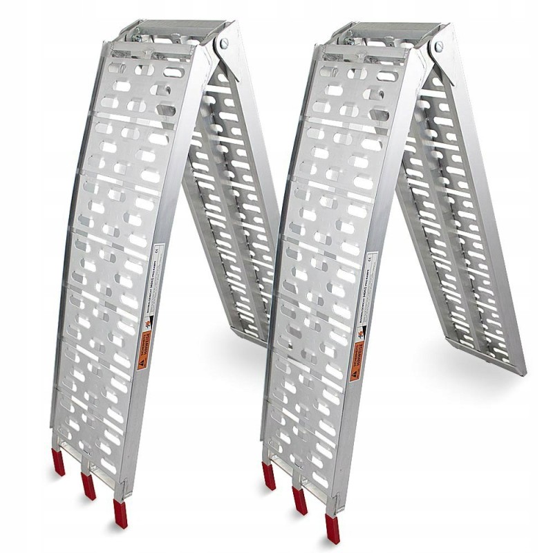 Aluminum ramps, foldable, checker plate, set of 2 pcs