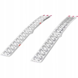 Aluminum ramps, foldable, checker plate, set of 2 pcs