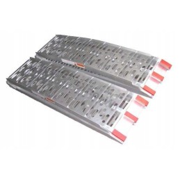 Aluminum ramps, foldable, checker plate, set of 2 pcs
