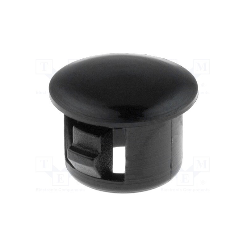 50 pcs x FIX&FASTEN - FIX-M06 - Stopper, polyamide, Wall thick: 1.6mm, Øhole: 6.4mm, H: 5.6mm, black