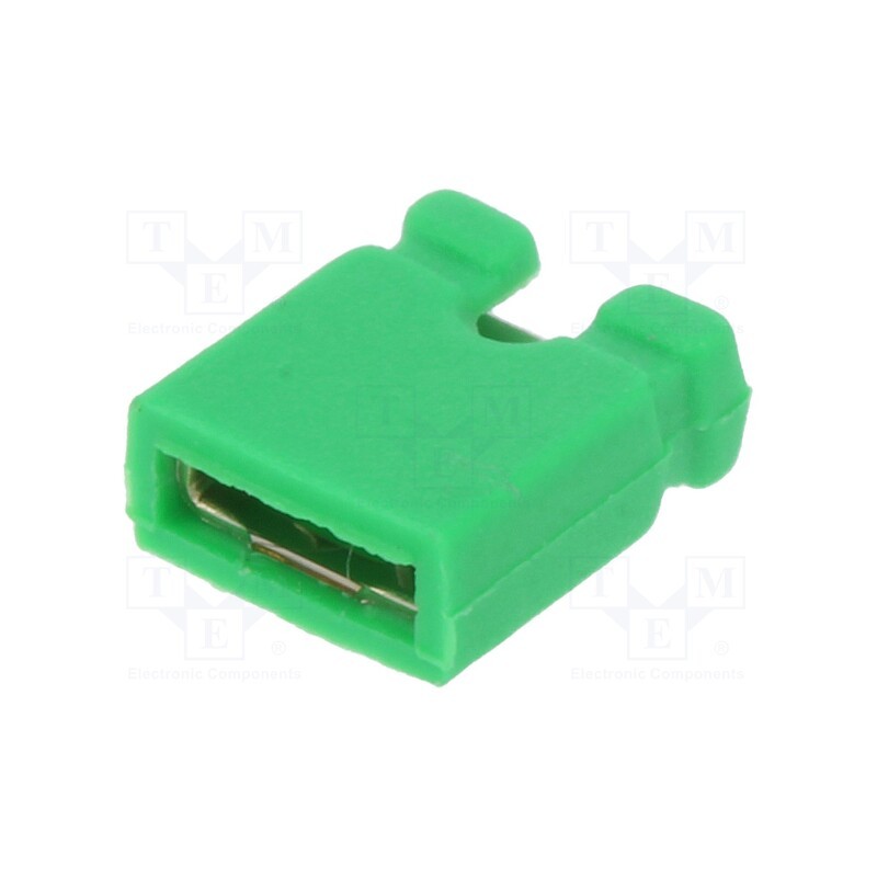 20 pcs x NINIGI - JUMPER-G - Jumper, pin strips, female, open, 2.54mm, 1x2, green