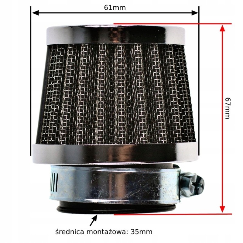 Air Cone Filter 35mm Low Quad Bashan 50 72 80 110 125 139fmb