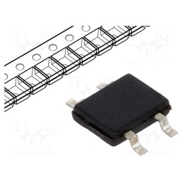 5 pcs x DIOTEC SEMICONDUCTOR - MB2S - Bridge rectifier: single-phase, 200V, If: 0.5A, Ifsm: 32A, SMT