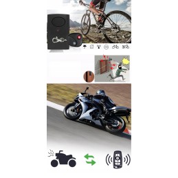 Battery-operated alarm, wireless remote control, quad motor