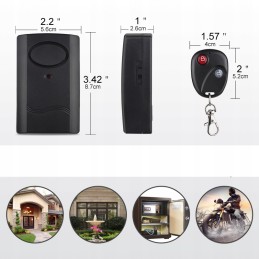Battery-operated alarm, wireless remote control, quad motor