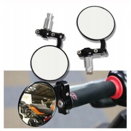 Lower round mirrors quad motor naked cafe racer