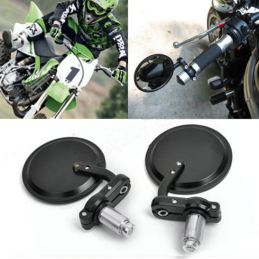 Lower round mirrors quad motor naked cafe racer