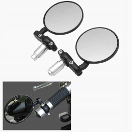 Lower round mirrors quad motor naked cafe racer