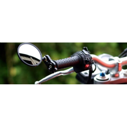 Lower round mirrors quad motor naked cafe racer